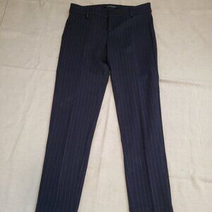 LIVERPOOL Kelsey Straight Trouser, 0P, Navy, White pinstripe